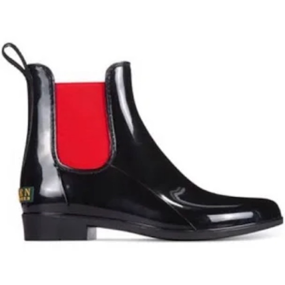 Lauren Ralph Lauren Black Rain Boots Sz 6